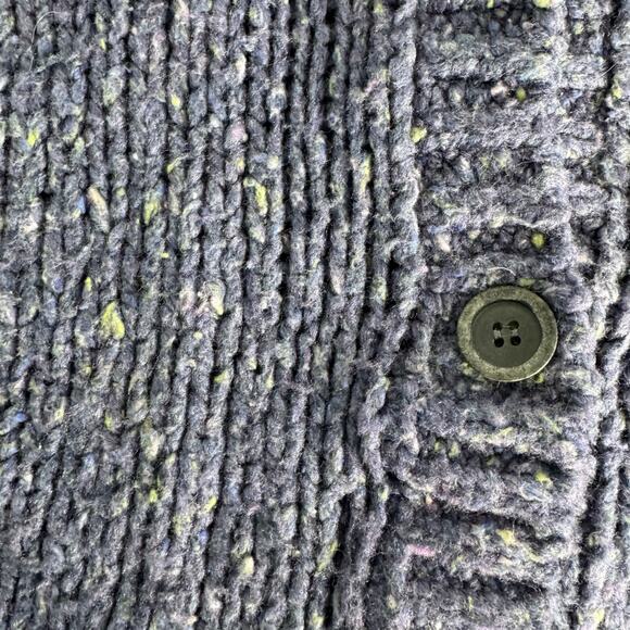 Habitat Clothes To Live In VTG Sweater Womens Med Large Blue Speckled Cardigan - Picture 5 of 9